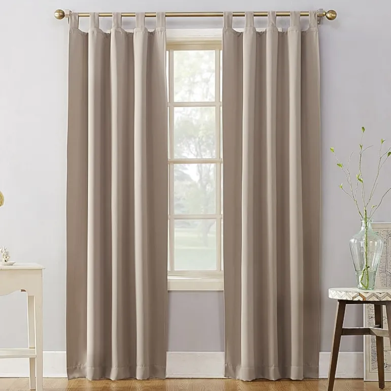 Sun Zero Evan Tab Top Energy Saving Blackout Single Curtain Panel