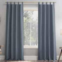 Sun Zero Evan Tab Top Energy Saving Blackout Single Curtain Panel
