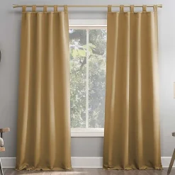 Sun Zero Evan Tab Top Energy Saving Blackout Single Curtain Panel