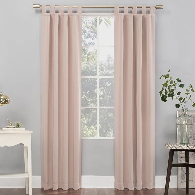 Sun Zero Evan Tab Top Energy Saving Blackout Single Curtain Panel