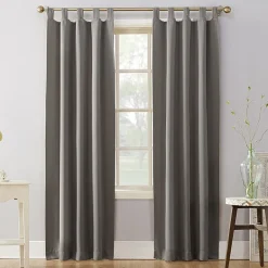 Sun Zero Evan Tab Top Energy Saving Blackout Single Curtain Panel