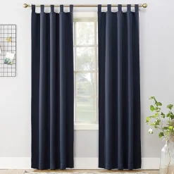 Sun Zero Evan Tab Top Energy Saving Blackout Single Curtain Panel