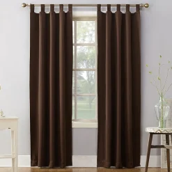Sun Zero Evan Tab Top Energy Saving Blackout Single Curtain Panel