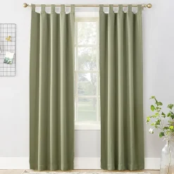 Sun Zero Evan Tab Top Energy Saving Blackout Single Curtain Panel