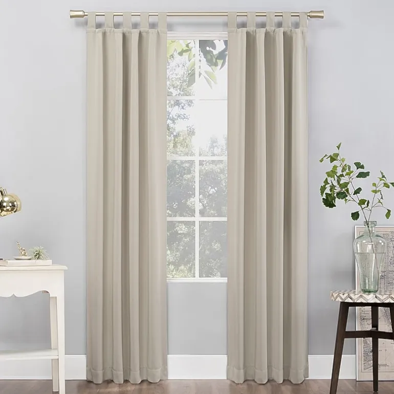 Sun Zero Evan Tab Top Energy Saving Blackout Single Curtain Panel