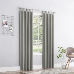 Sun Zero Evan Tab Top Energy Saving Blackout Single Curtain Panel