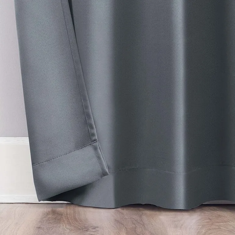 Sun Zero Evan Tab Top Energy Saving Blackout Single Curtain Panel