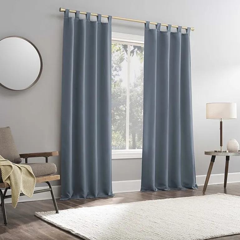 Sun Zero Evan Tab Top Energy Saving Blackout Single Curtain Panel
