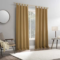 Sun Zero Evan Tab Top Energy Saving Blackout Single Curtain Panel