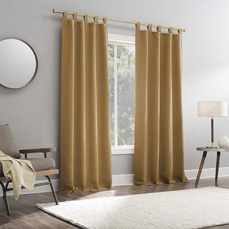 Sun Zero Evan Tab Top Energy Saving Blackout Single Curtain Panel