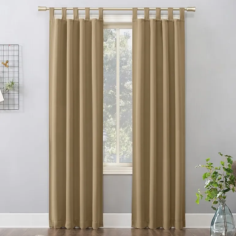 Sun Zero Evan Tab Top Energy Saving Blackout Single Curtain Panel