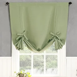 Sun Zero Evantieup Blackout Rod Pocket Single Tie-Up Shade