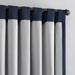Sun Zero Evelina Faux Dupioni Silk Thermal Extreme Back Tab Energy Saving 100% Blackout Single Curtain Panel