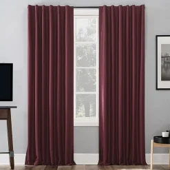 Sun Zero Evelina Faux Dupioni Silk Thermal Extreme Back Tab Energy Saving 100% Blackout Single Curtain Panel