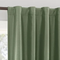 Sun Zero Evelina Faux Dupioni Silk Thermal Extreme Back Tab Energy Saving 100% Blackout Single Curtain Panel