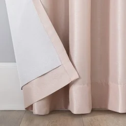 Sun Zero Evelina Faux Dupioni Silk Thermal Extreme Back Tab Energy Saving 100% Blackout Single Curtain Panel