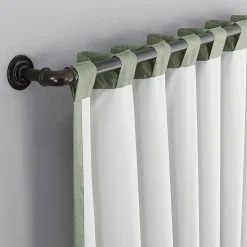 Sun Zero Evelina Faux Dupioni Silk Thermal Extreme Back Tab Energy Saving 100% Blackout Single Curtain Panel
