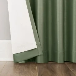 Sun Zero Evelina Faux Dupioni Silk Thermal Extreme Back Tab Energy Saving 100% Blackout Single Curtain Panel