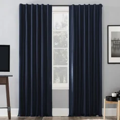 Sun Zero Evelina Faux Dupioni Silk Thermal Extreme Back Tab Energy Saving 100% Blackout Single Curtain Panel