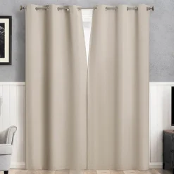 Sun Zero Glynn Magnetic Closure Grommet Top 100% Blackout Set of 2 Curtain Panel