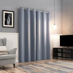 Sun Zero Glynn Magnetic Closure Grommet Top 100% Blackout Set of 2 Curtain Panel