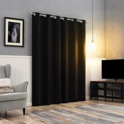 Sun Zero Glynn Magnetic Closure Grommet Top 100% Blackout Set of 2 Curtain Panel
