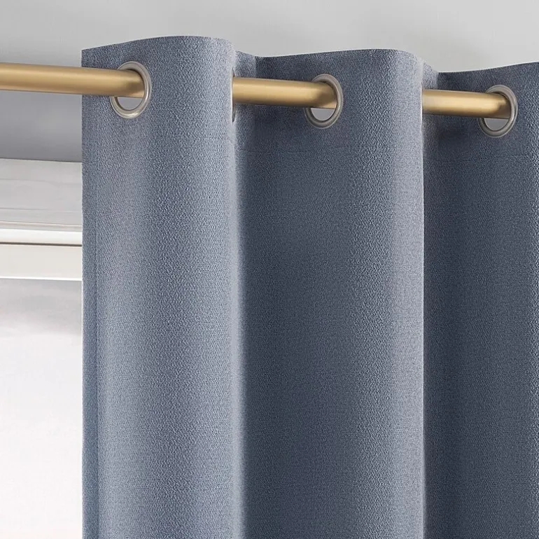 Sun Zero Glynn Magnetic Closure Grommet Top 100% Blackout Set of 2 Curtain Panel