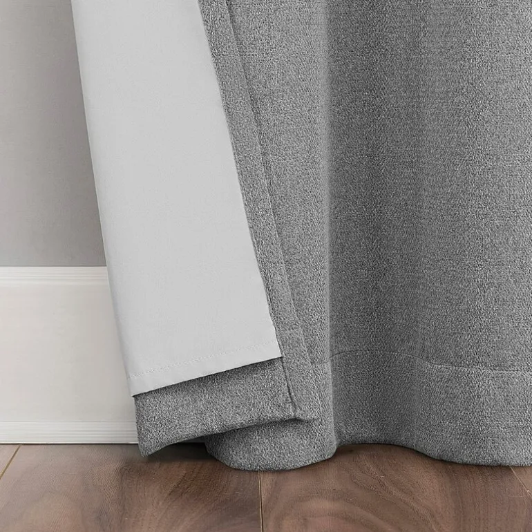 Sun Zero Glynn Magnetic Closure Grommet Top 100% Blackout Set of 2 Curtain Panel