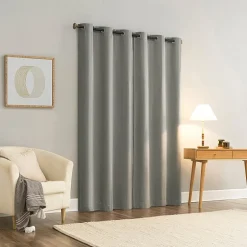 Sun Zero Glynn Magnetic Closure Grommet Top 100% Blackout Set of 2 Curtain Panel