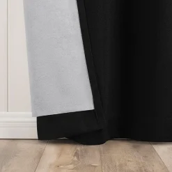 Sun Zero Glynn Magnetic Closure Grommet Top 100% Blackout Set of 2 Curtain Panel