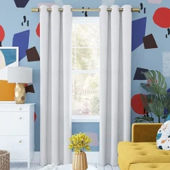 Sun Zero Harper Grommet Top Energy Saving 100% Blackout Single Curtain Panel