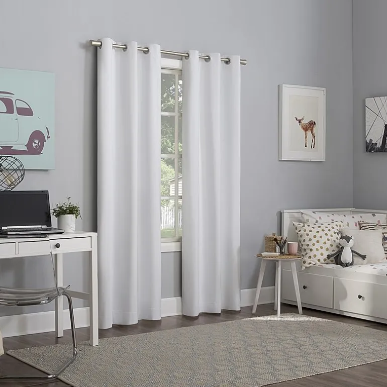 Sun Zero Harper Grommet Top Energy Saving 100% Blackout Single Curtain Panel