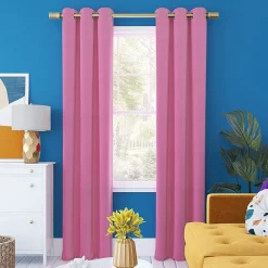 Sun Zero Harper Grommet Top Energy Saving 100% Blackout Single Curtain Panel