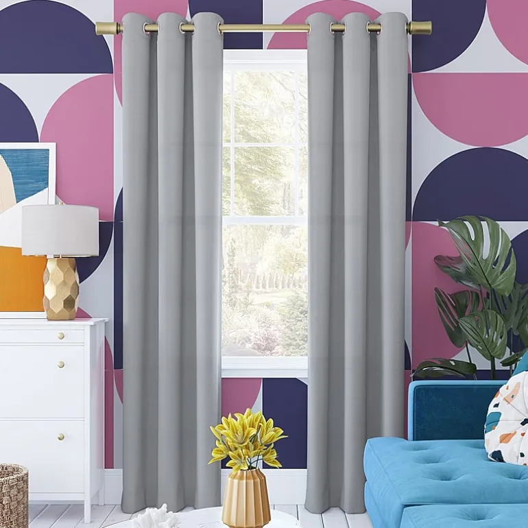 Sun Zero Harper Grommet Top Energy Saving 100% Blackout Single Curtain Panel