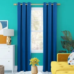 Sun Zero Harper Grommet Top Energy Saving 100% Blackout Single Curtain Panel