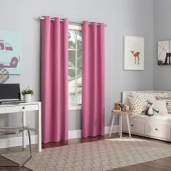 Sun Zero Harper Grommet Top Energy Saving 100% Blackout Single Curtain Panel