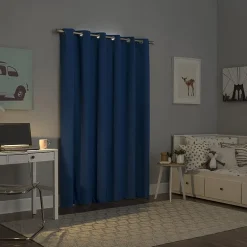 Sun Zero Harper Grommet Top Energy Saving 100% Blackout Single Curtain Panel