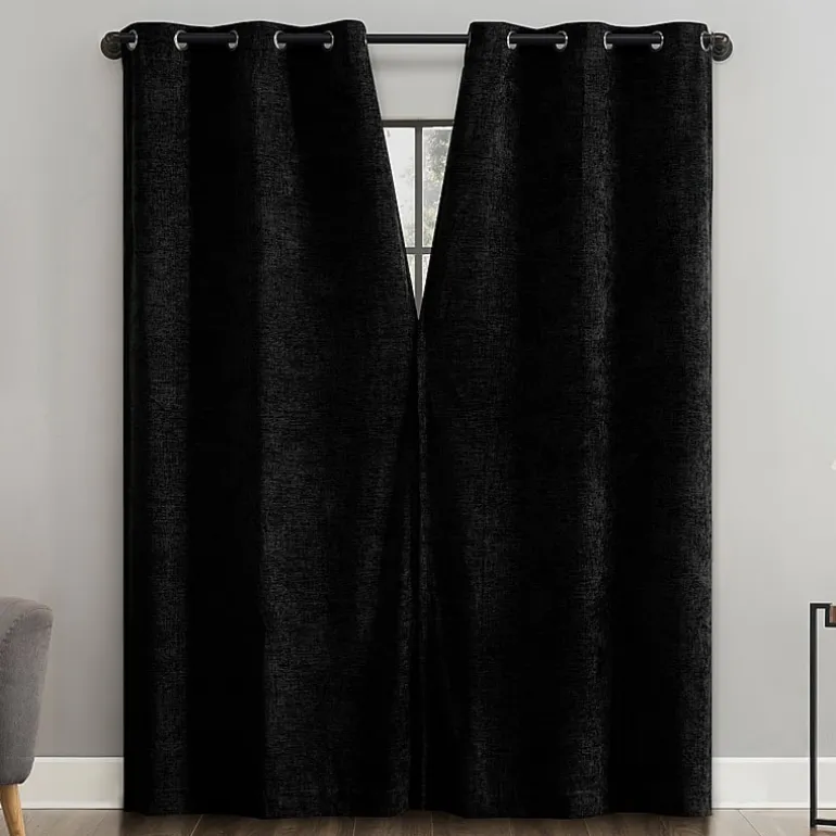 Sun Zero Isidora Grommet Top Energy Saving 100% Blackout Single Curtain Panel