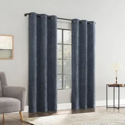 Sun Zero Isidora Grommet Top Energy Saving 100% Blackout Single Curtain Panel