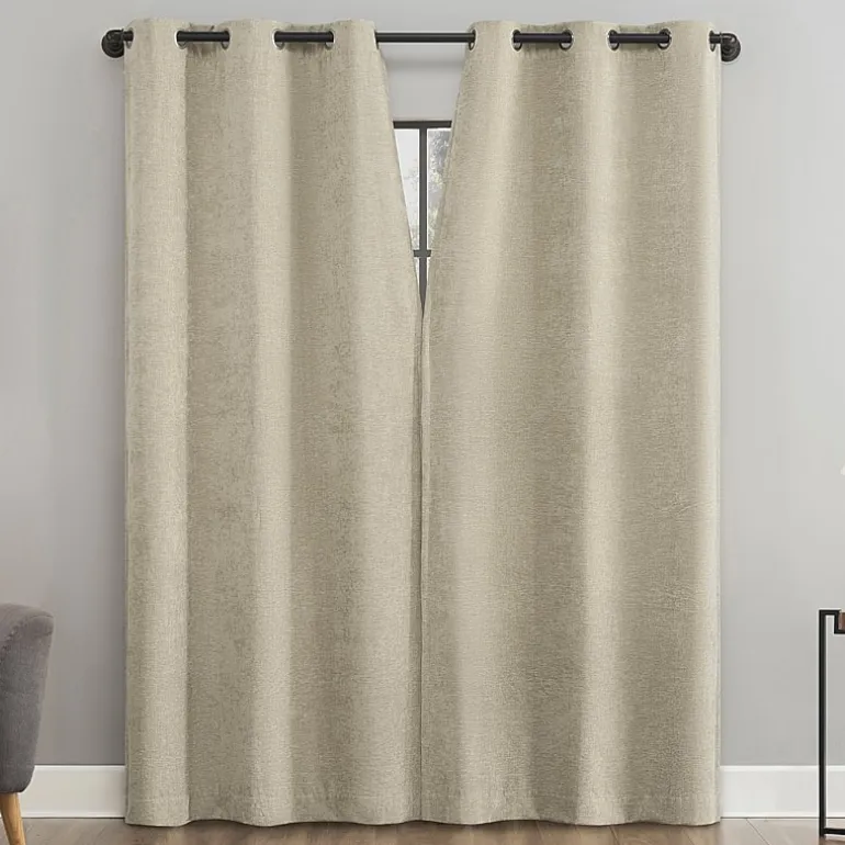 Sun Zero Isidora Grommet Top Energy Saving 100% Blackout Single Curtain Panel