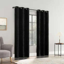 Sun Zero Isidora Grommet Top Energy Saving 100% Blackout Single Curtain Panel