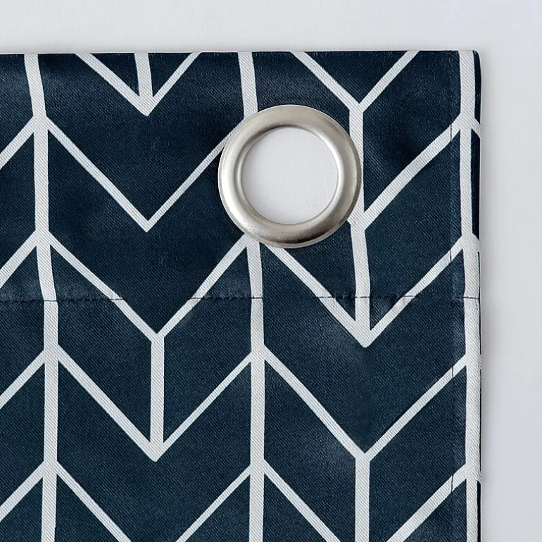 Sun Zero Kenwood Chevron Grommet Top Energy Saving Blackout Single Curtain Panel