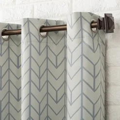 Sun Zero Kenwood Chevron Grommet Top Energy Saving Blackout Single Curtain Panel
