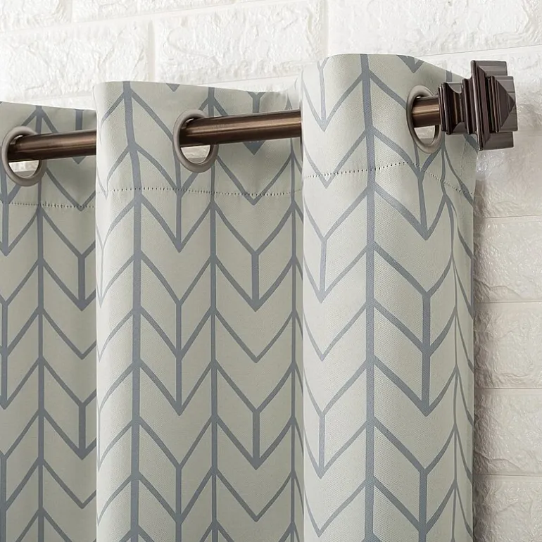 Sun Zero Kenwood Chevron Grommet Top Energy Saving Blackout Single Curtain Panel