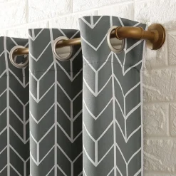 Sun Zero Kenwood Chevron Grommet Top Energy Saving Blackout Single Curtain Panel