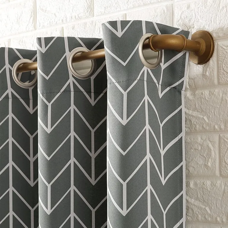 Sun Zero Kenwood Chevron Grommet Top Energy Saving Blackout Single Curtain Panel