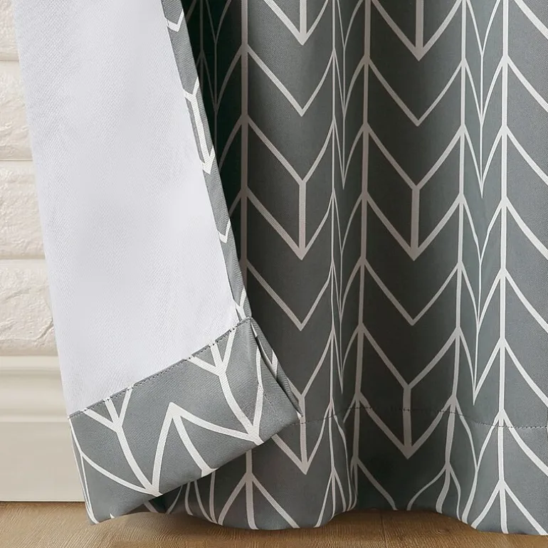 Sun Zero Kenwood Chevron Grommet Top Energy Saving Blackout Single Curtain Panel