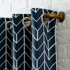 Sun Zero Kenwood Chevron Grommet Top Energy Saving Blackout Single Curtain Panel