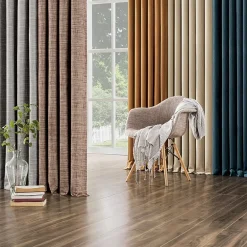Sun Zero Kline Burlap Weave Thermal Extreme Grommet Top Energy Saving 100% Blackout Single Curtain Panel
