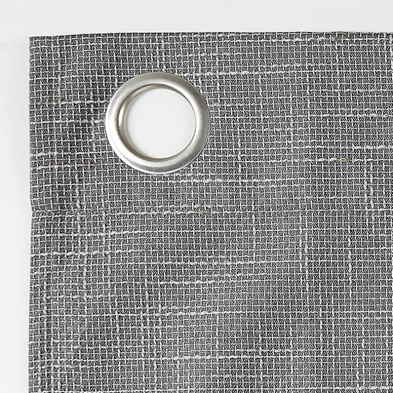 Sun Zero Kline Burlap Weave Thermal Extreme Grommet Top Energy Saving 100% Blackout Single Curtain Panel